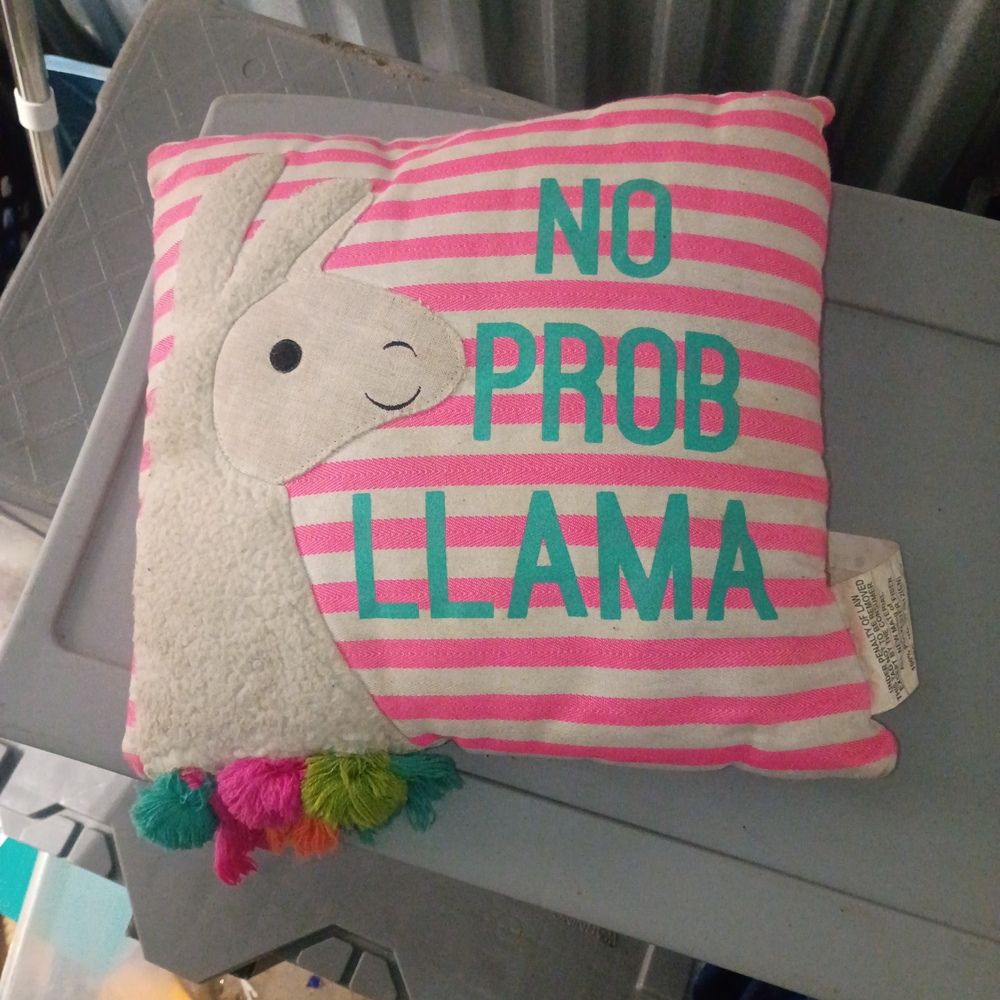 Target Pink Stripe No Prob Llama Decorative Throw Pillow